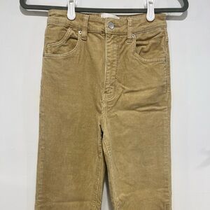 ROLLA'S Women’s Light Tan/Beige Corduroy Pants - Dusters Slim Bootcut, Highrise